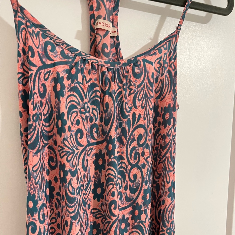 Blue and Pink Maxi Dress - S/M